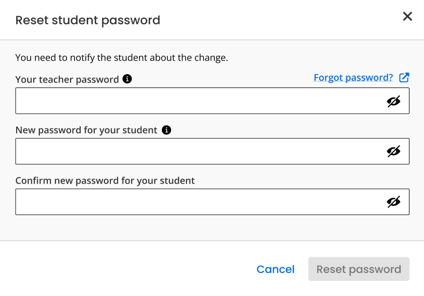 How do I change my Class Central password?